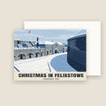 Landguard Fort, Felixstowe Christmas card with its envelope