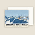 Gateshead Millennium Bridge Christmas card with its envelope