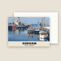 Girvan Harbour Christmas card with its envelope