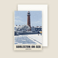 Gorleston Lighthouse, Gorleston-on-Sea Christmas card with its envelope