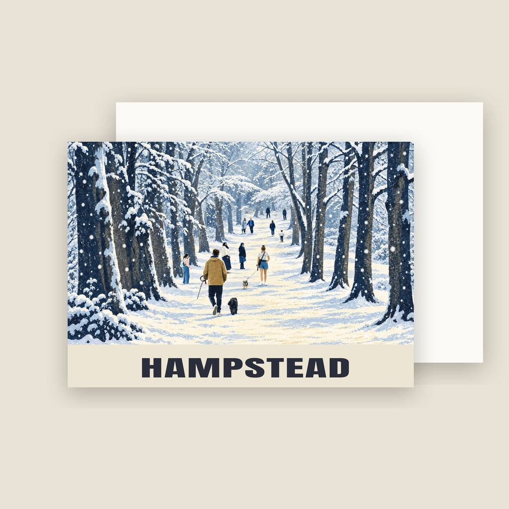Hampstead Heath Christmas card with its envelope
