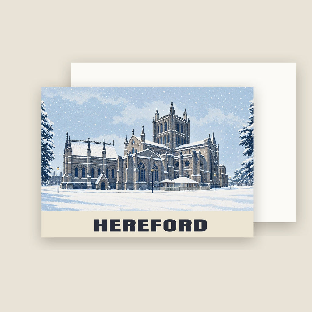 Hereford Christmas card with its envelope