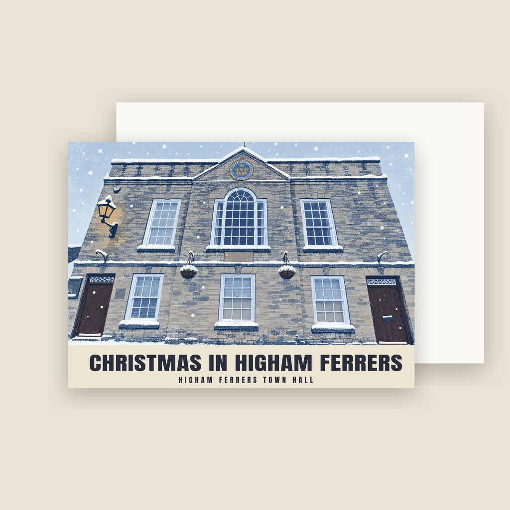 Higham Ferrers Town Hall Christmas card with its envelope