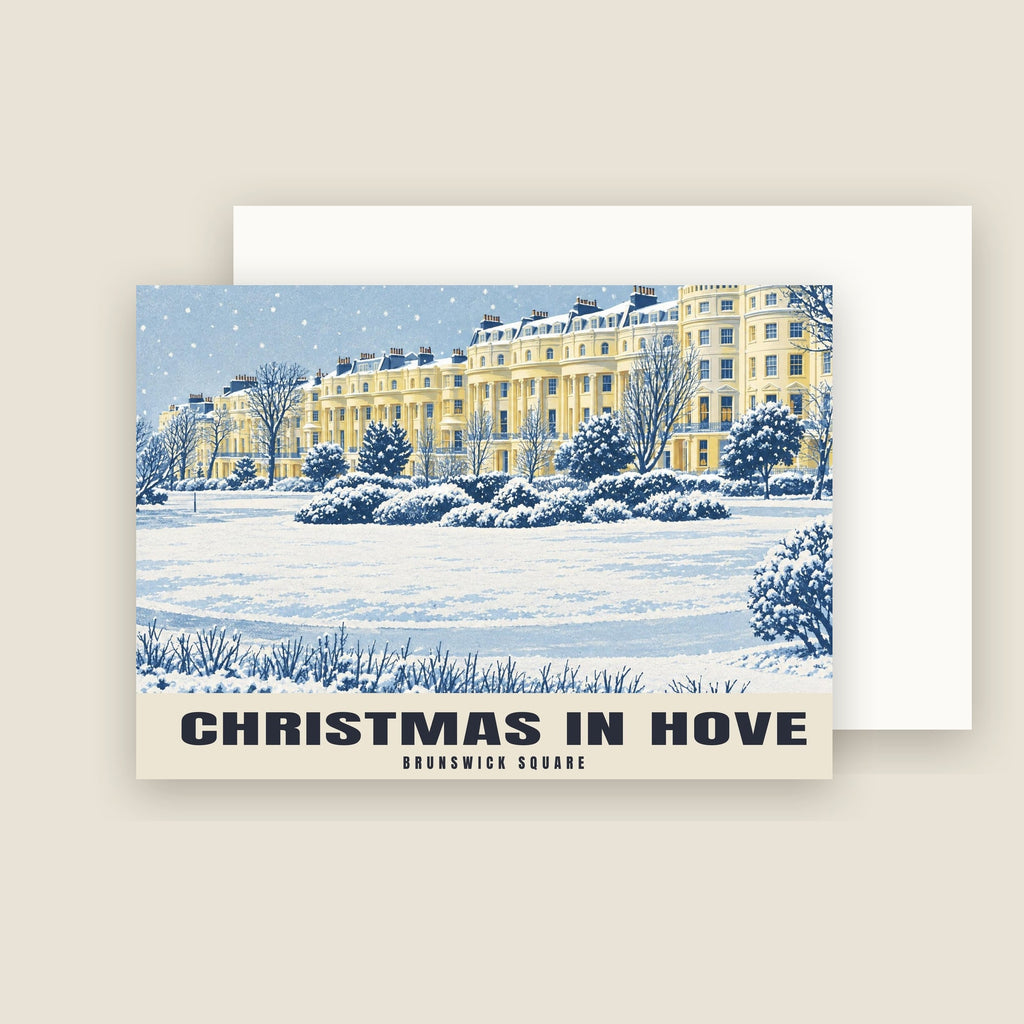 Brunswick Square, Hove Christmas card with its envelope