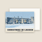 Lacock Abbey Christmas card with its envelope