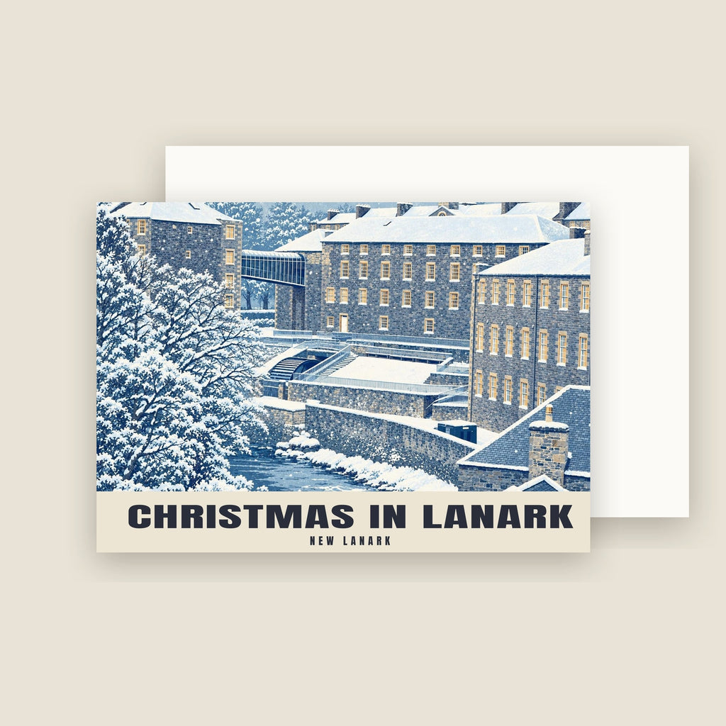 New Lanark Christmas card with its envelope