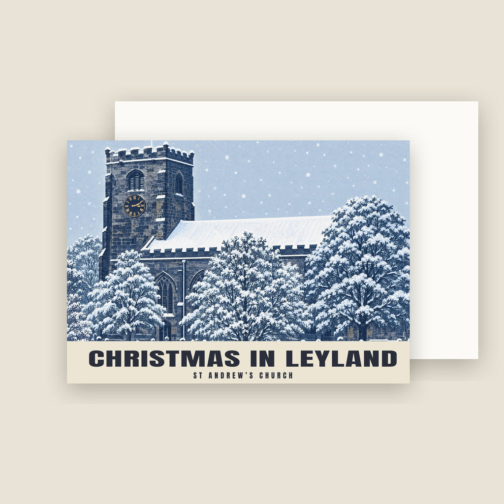 St Andrew’s Church, Leyland Christmas card with its envelope