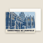 Lichfield Cathedral Christmas card with its envelope