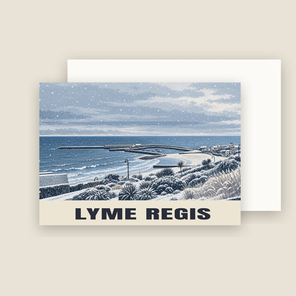 Lyme Regis Christmas card with its envelope