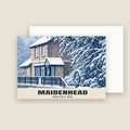 Boulter's Lock, Maidenhead Christmas card with its envelope