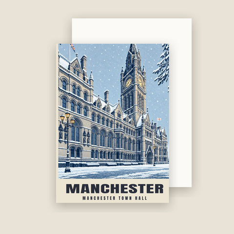 Kartki świąteczne z ratuszem w Manchesterze (zestaw 10 sztuk)