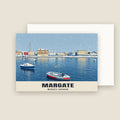 Margate Harbour Christmas card with its envelope