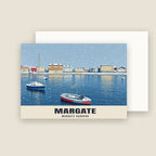 Margate Harbour Christmas card with its envelope