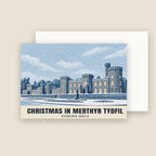 Cyfarthfa Castle, Merthyr Tydfil Christmas card with its envelope