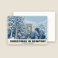 St Woolos Cathedral, Newport Christmas card with its envelope