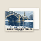 Tweed Bridge, Peebles Christmas card with its envelope