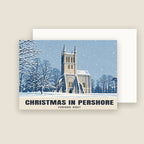 Pershore Abbey Christmas card with its envelope