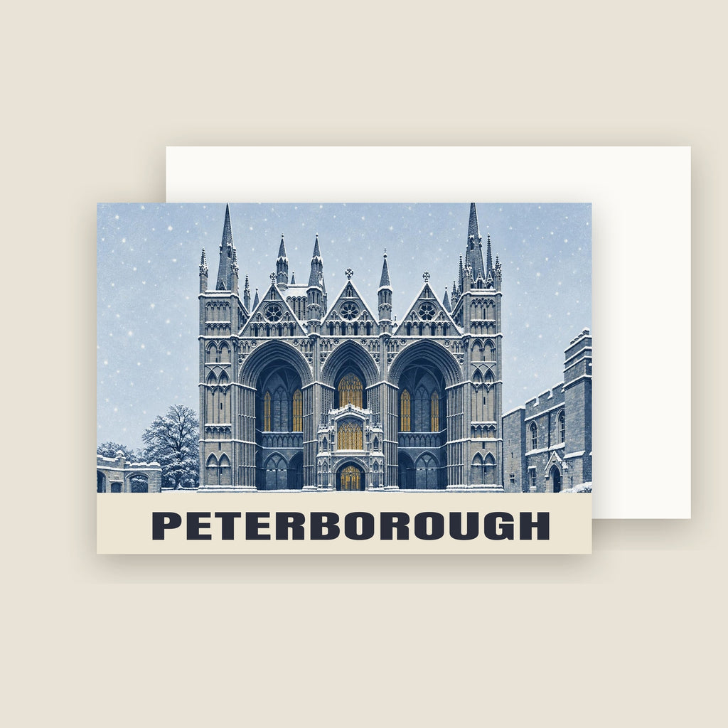 Peterborough Cathedral Christmas card with its envelope