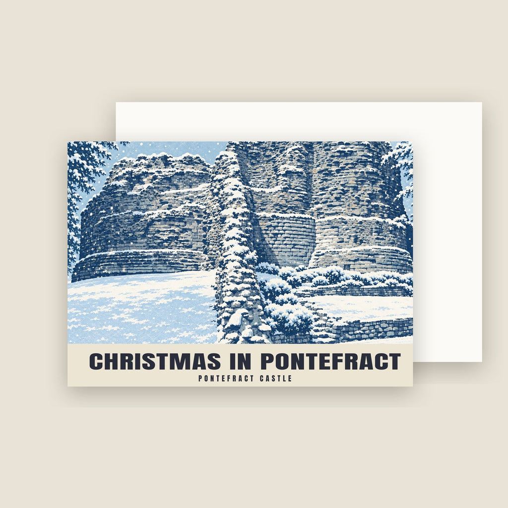 Pontefract Castle Christmas card with its envelope