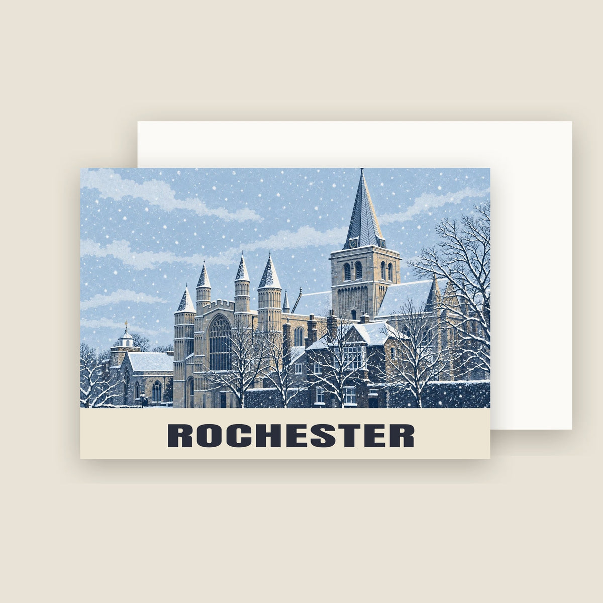 Rochester Cathedral Christmas card with its envelope