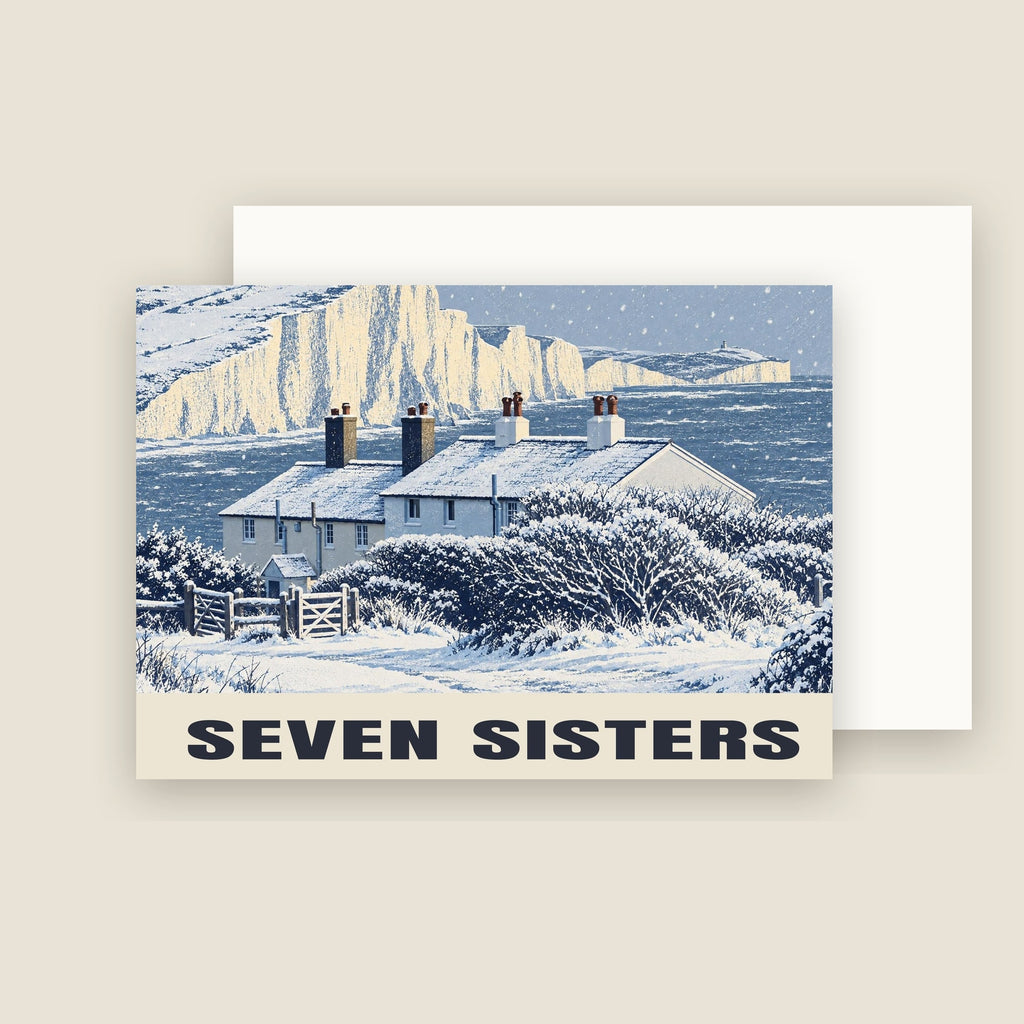 Seven Sisters Christmas card with its envelope