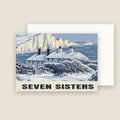 Seven Sisters Christmas card with its envelope