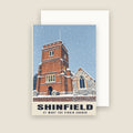 St Mary the Virgin Church, Shinfield Christmas card with its envelope