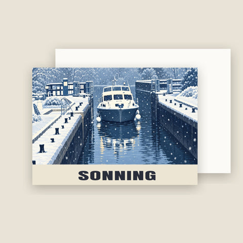 Sonning Lock Christmas Cards (Pack of 10)