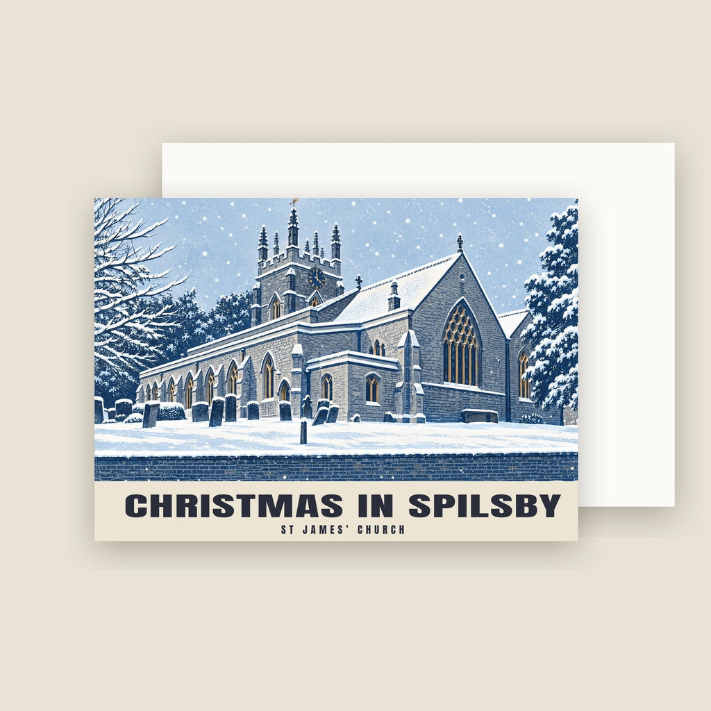 St James’ Church, Spilsby Christmas card with its envelope