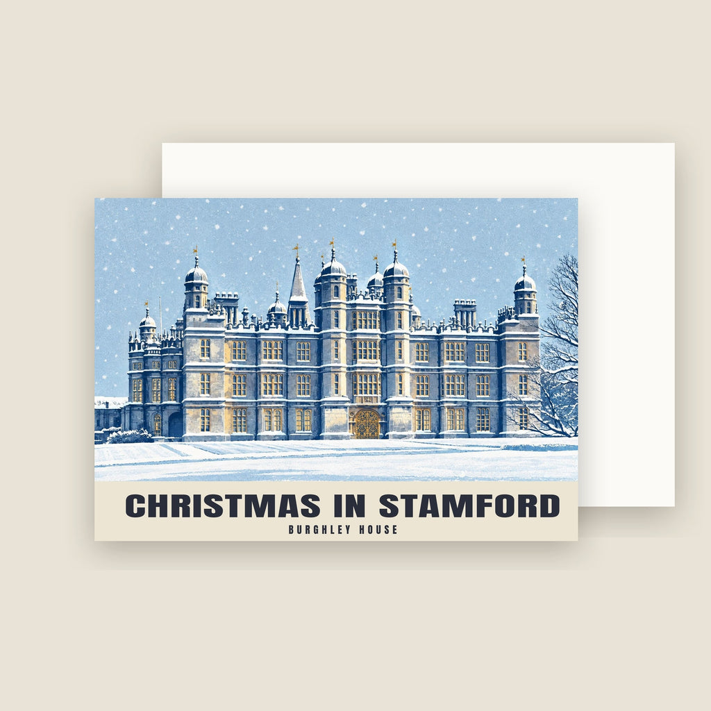 Burghley House, Stamford Christmas card with its envelope