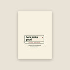 Back of the St Wilfrid’s Church, Standish Christmas card with the Here Looks Good plate
