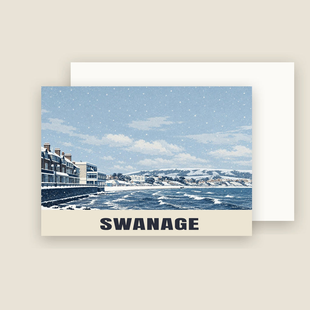 Swanage Christmas card with its envelope