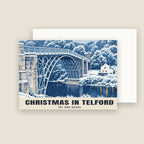 The Iron Bridge, Telford Christmas card with its envelope