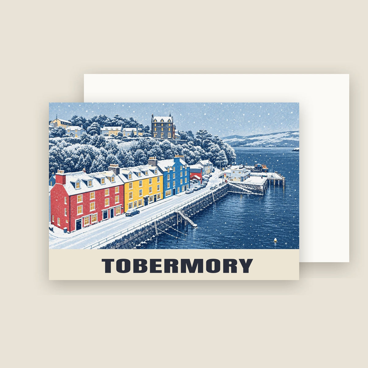 Tobermory Christmas card with its envelope