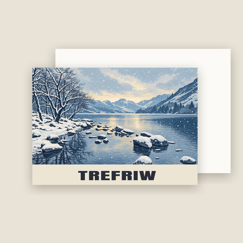 Llyn Crafnant, Trefriw Christmas card with its envelope