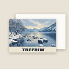 Llyn Crafnant, Trefriw Christmas card with its envelope