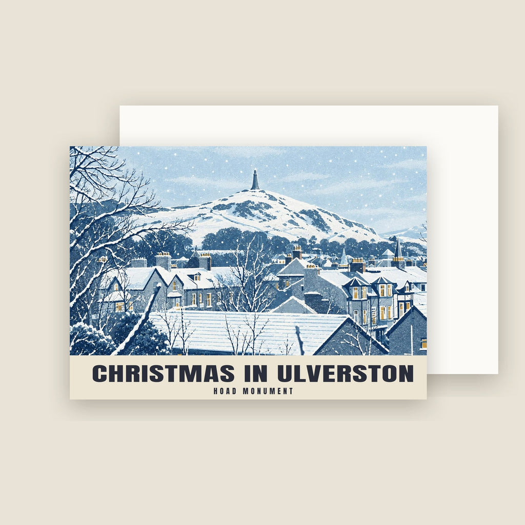 Hoad Monument, Ulverston Christmas card with its envelope
