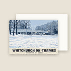 Whitchurch Toll Bridge, Whitchurch-on-Thames Christmas card with its envelope