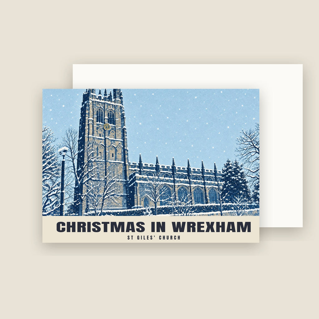 St Giles' Church, Wrexham Christmas card with its envelope
