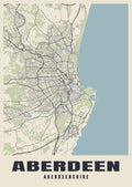 Street map poster of Aberdeen, Aberdeenshire