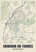 Street map poster of Abingdon-on-Thames, Oxfordshire