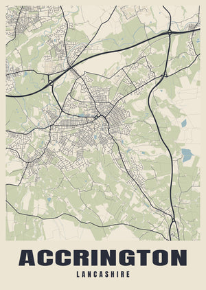 Accrington Street Map Poster