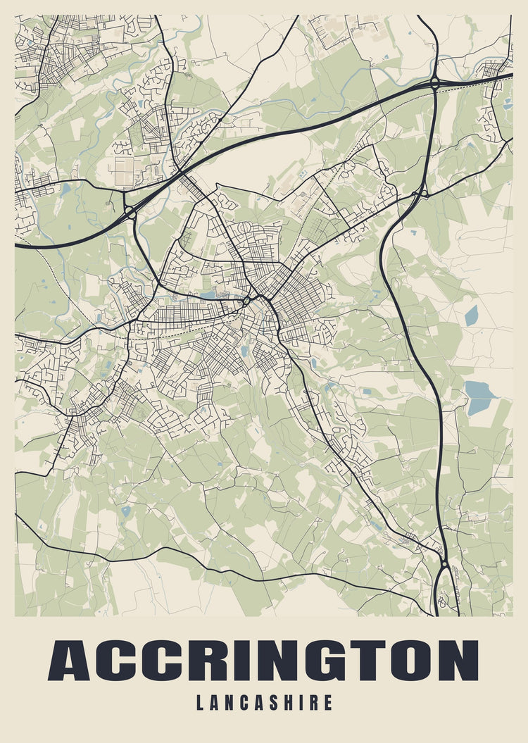 Accrington Street Map Poster