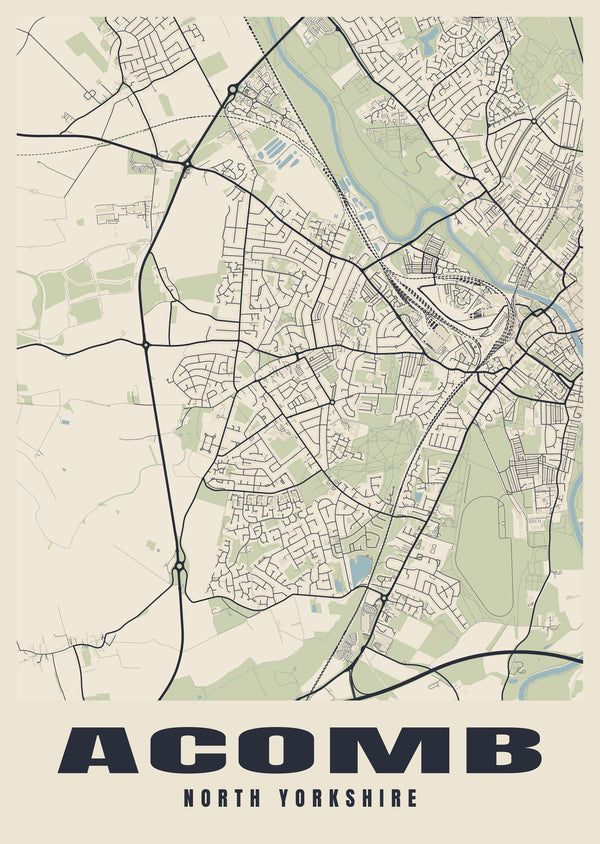 Acomb Street Map Poster