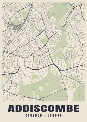 Addiscombe Heritage Street Map Poster