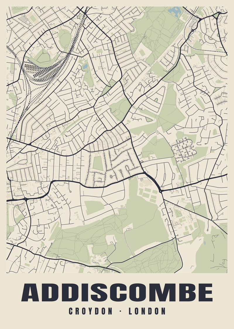 Addiscombe Heritage Street Map Poster