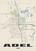 Street map poster of Adel, Iowa