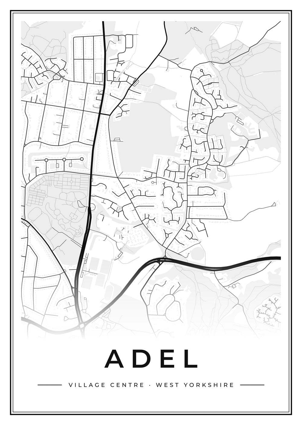 Adel Village Centre Street Map Poster