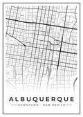 Street map poster of downtown Albuquerque, New Mexico