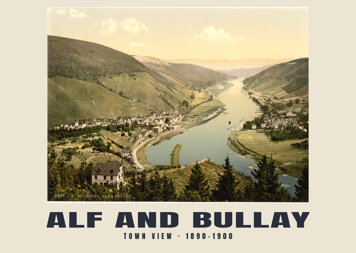 Town View, Alf and Bullay, 1890–1900 heritage photograph